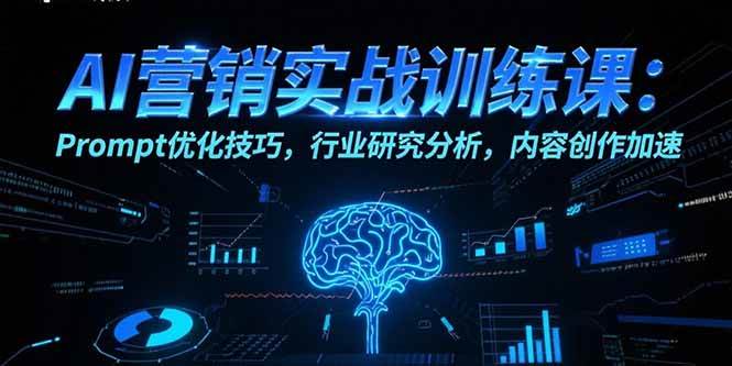 （15465期）AI营销实战训练课：Prompt优化技巧，行业研究分析，内容创作加速-财阁