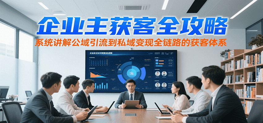 企业主获客全攻略，系统讲解公域引流到私域变现全链路的获客体系-财阁