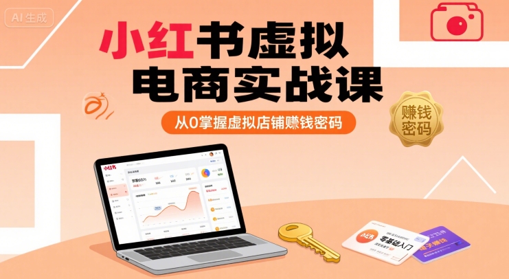 小红书虚拟电商实战课，从0掌握虚拟店铺賺钱密码（更新）-财阁