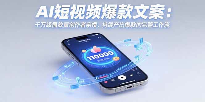 （15569期）AI短视频爆款文案：千万级播放量创作者亲授，持续产出爆款的完整工作流-财阁