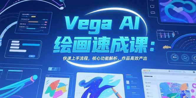 （15470期）Vega AI绘画速成课：快速上手流程，核心功能解析，作品高效产出-财阁