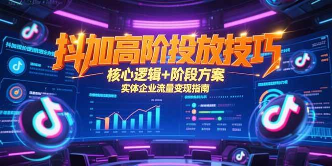 （15240期）抖加高阶投放技巧，核心逻辑+阶段方案，实体企业流量变现指南-财阁