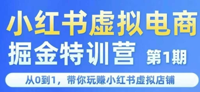 小红书虚拟电商掘金特训营第1期，从0到1，带你玩转小红书虚拟店铺-财阁