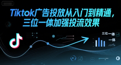 Tiktok广告投放从入门到精通，三位一体加强投流效果-财阁