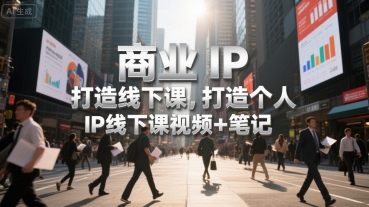 商业IP打造线下课，打造个人 IP线下课视频+笔记-财阁