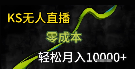 KS无人直播25年最新玩法，只需一部手机，轻松月入1W+【揭秘】-财阁