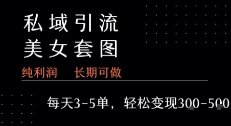 私域卖套图每天3-5单 每单利润99-2张+-财阁