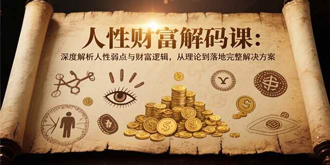 （15434期）人性财富解码课6.0：深度解析人性弱点与财富逻辑，理论到落地完整解决方案-财阁