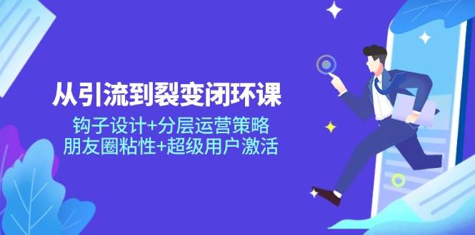 从引流到裂变闭环课：钩子设计+分层运营策略，朋友圈粘性+超级用户激活-财阁