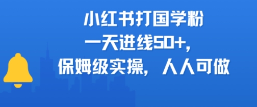 小红书打国学粉，一天进线50+，保姆级实操，人人可做-财阁
