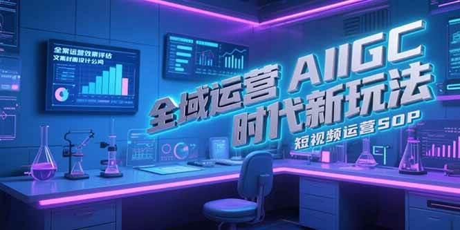 （15327期）全域运营AIGC时代新玩法，文案封面设计公式，短视频运营SOP-财阁