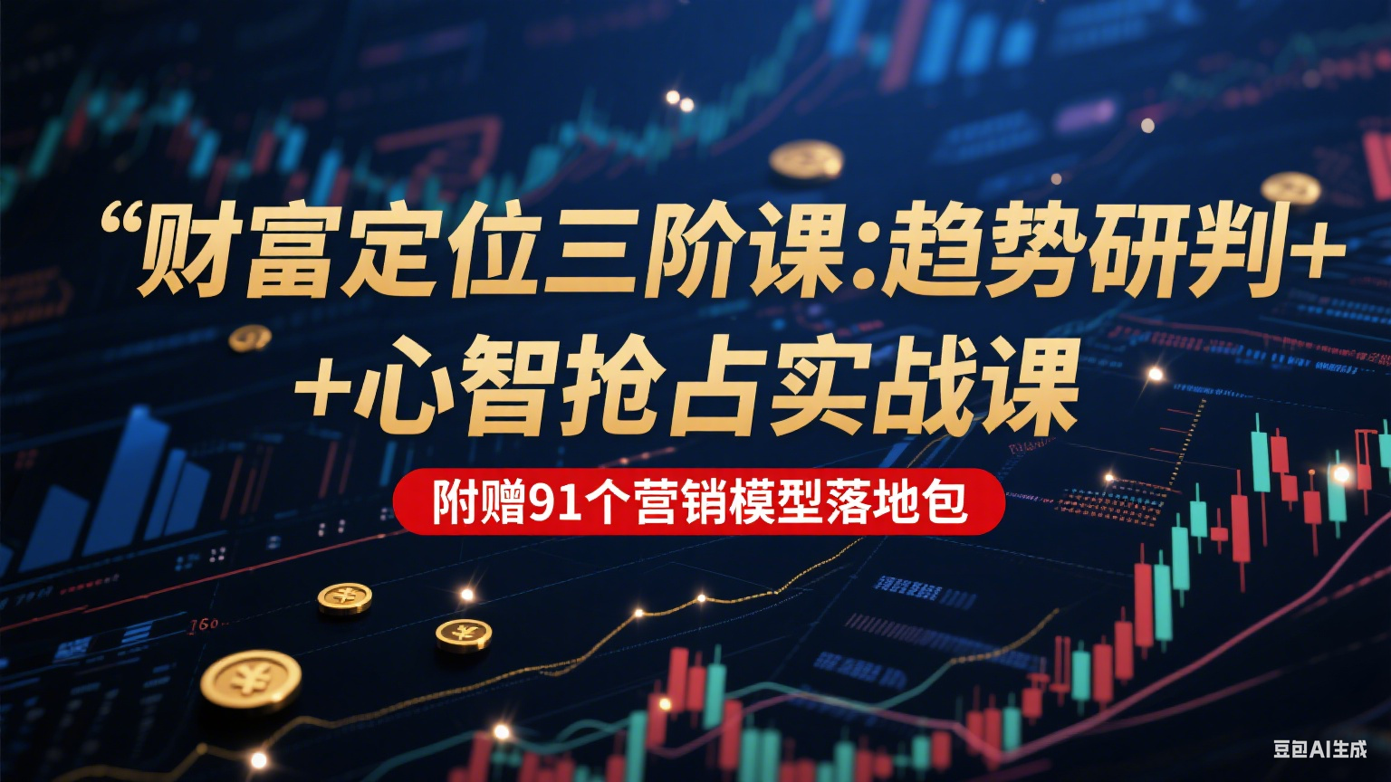 财富定位三阶：趋势研判 + 心智抢占实战课，附赠91个营销模型落地包-财阁