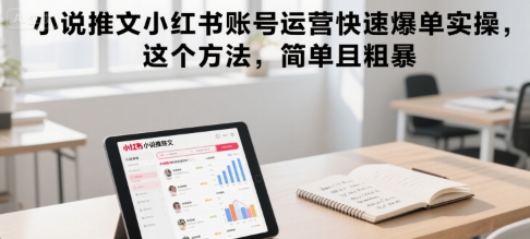 小说推文小红书账号运营快速爆单实操，这个方法，简单且粗暴-财阁