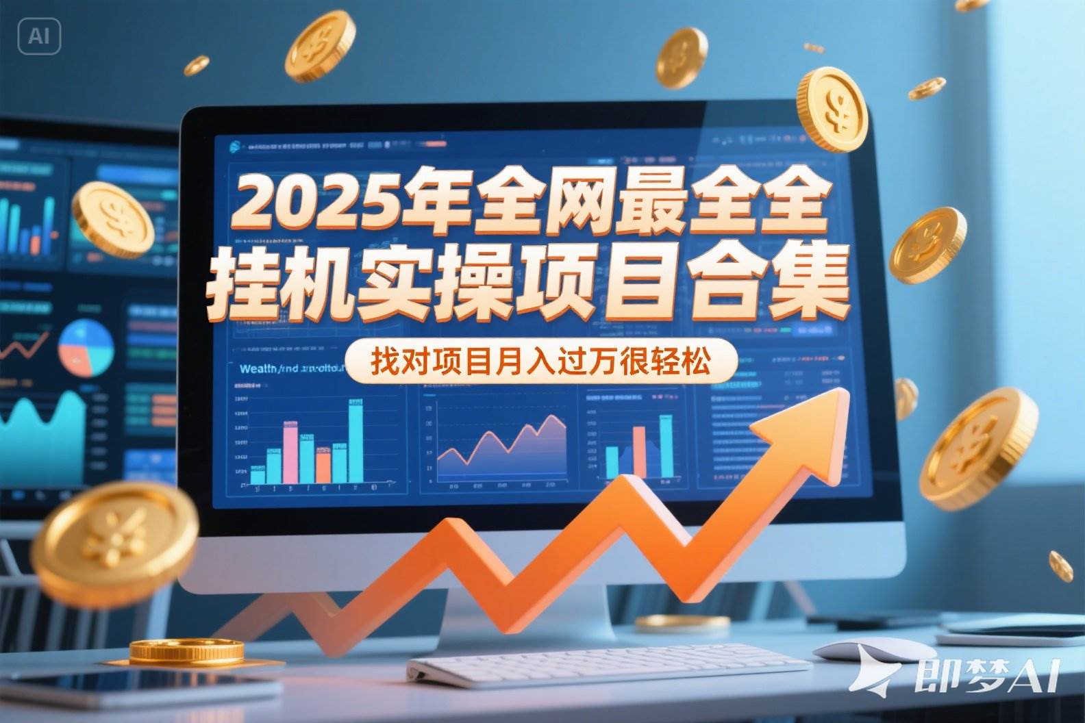 （15303期）2025年挂机实操项目实操演练，挂机类型，AI直播类型，轻资产创业类型…-财阁