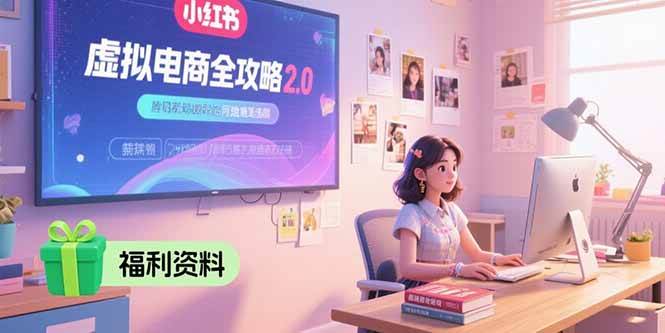 （15387期）虚拟电商全攻略2.0，开店选品实操流程，账号定位、货源发布、笔记发布技巧-财阁