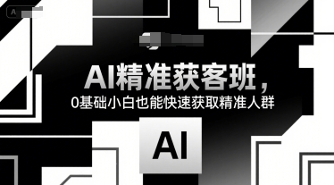 AI精准获客班，0基础小白也能快速获取精准人群-财阁