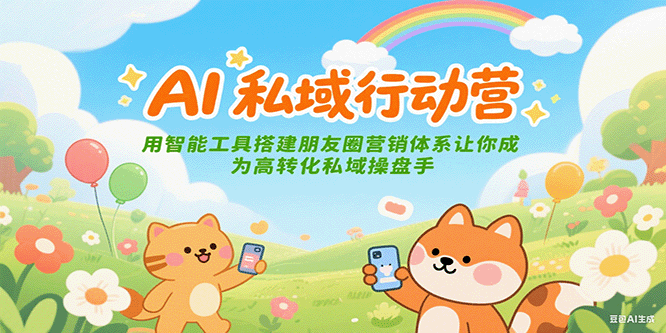 AI私域行动营：用智能工具搭建朋友圈营销体系让你成为高转化私域操盘手-财阁