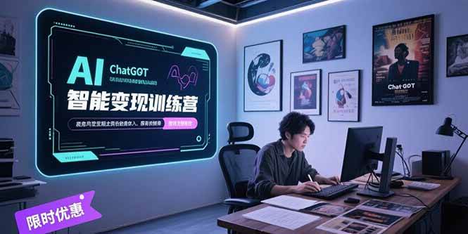 （15389期）AI智能变现训练营，ChatGPT写作变现，电影解说制作，图文带货方法论-财阁