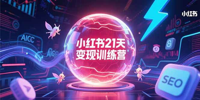 （15328期）小红书21天变现训练营，AIGC工具高效应用，SEO优化核心技巧-财阁