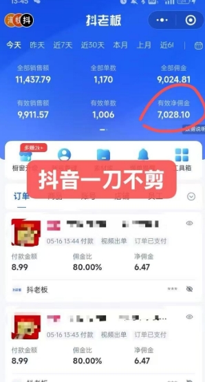 抖音短视频一刀不剪带货，不剪辑，不直播，每天发个视频，等着出单获取带货佣金-财阁