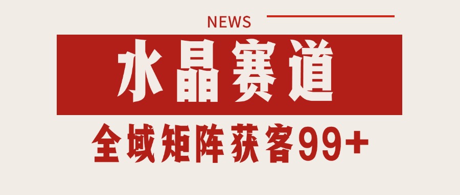 小红书某音水晶赛道引流获客 自热矩阵日引200+-财阁